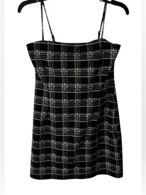 Full Tilt Size L mini slip dress plaid Whimsygoth Y2K dark Academia prep